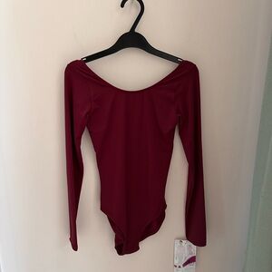 Burgundy Long Sleeve Leotard